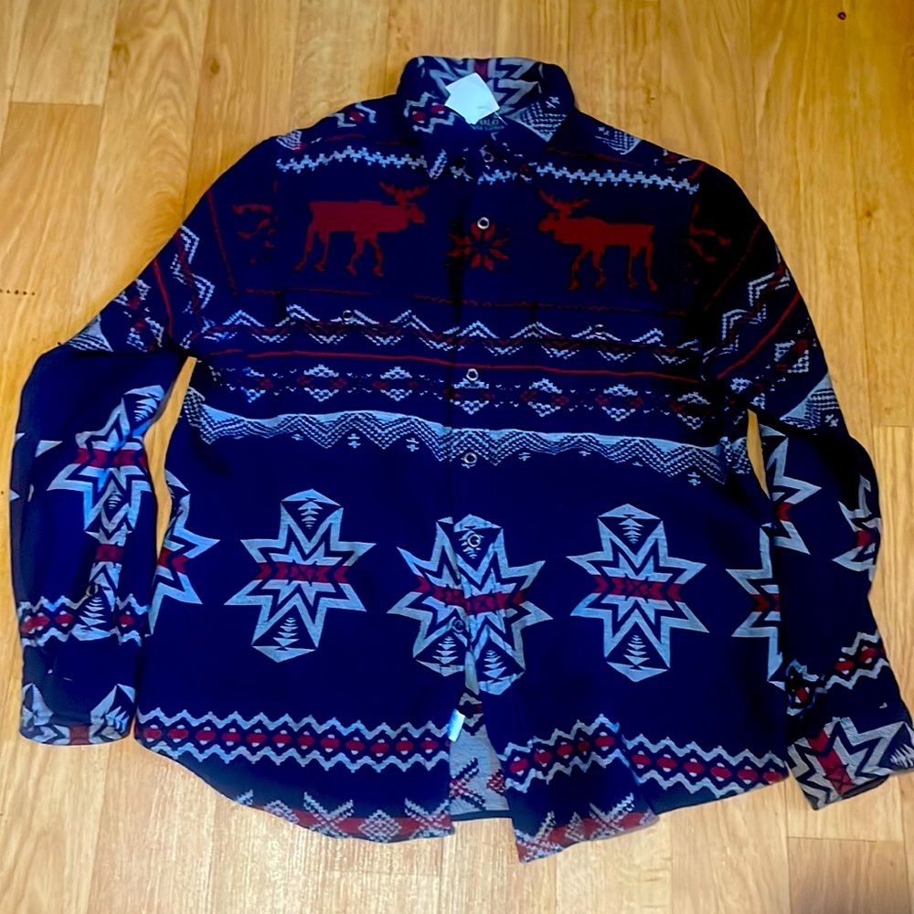 Aztec button down shirt